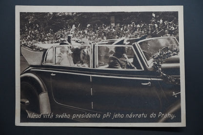 Pohlednice Národ vítá prezidenta při návratu (x9952)