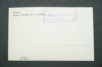 Postcard Hronov Native MA Jiráska Šolc Náchod x9964