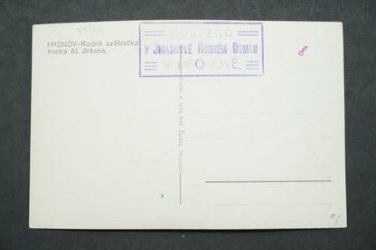 Postcard Hronov BIRTHDAY CANDLE OF MASTER AL. JIRÁSEK x9965