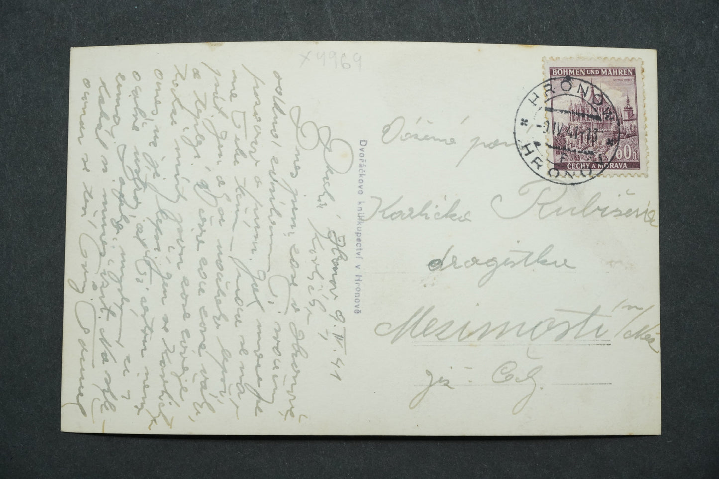 Postcard Hronov GRAVE OF AL. JIRÁSKA x9969