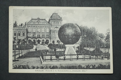 Pohlednice Lytomyšl Pomník J.A.Komenského a Smetanův dům x9987