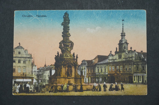 Pohlednice Chrudim Náměstí x9989