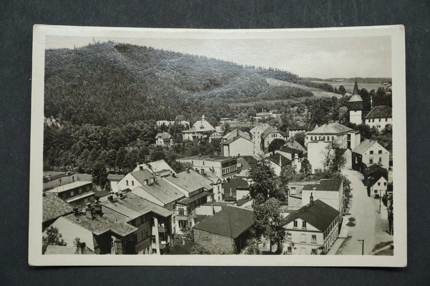 Postcard Hronov - View of the upper part of the city from the tower x10002