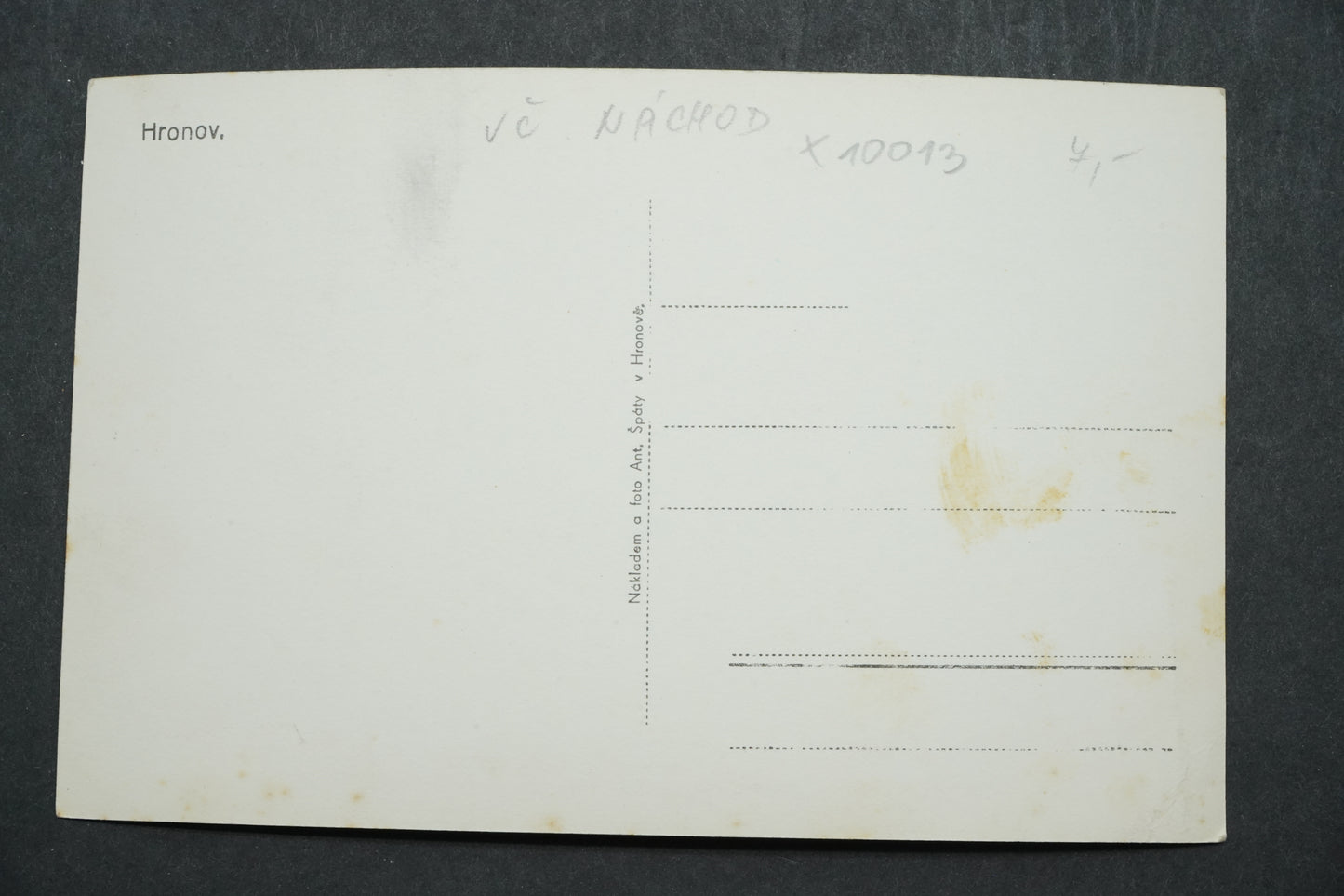 Postcard Hronov x10013