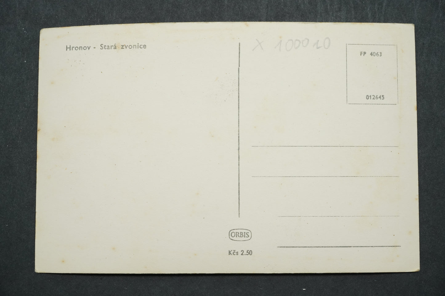 Postcard Hronov - Old bell tower x10020