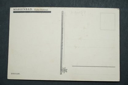 Postcard Marienbad, Gothe=Denkmal x10051