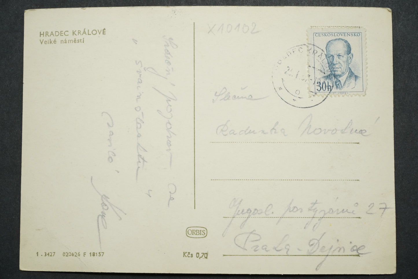 Pohlednice Hradec Králové Velké náměstí x10102