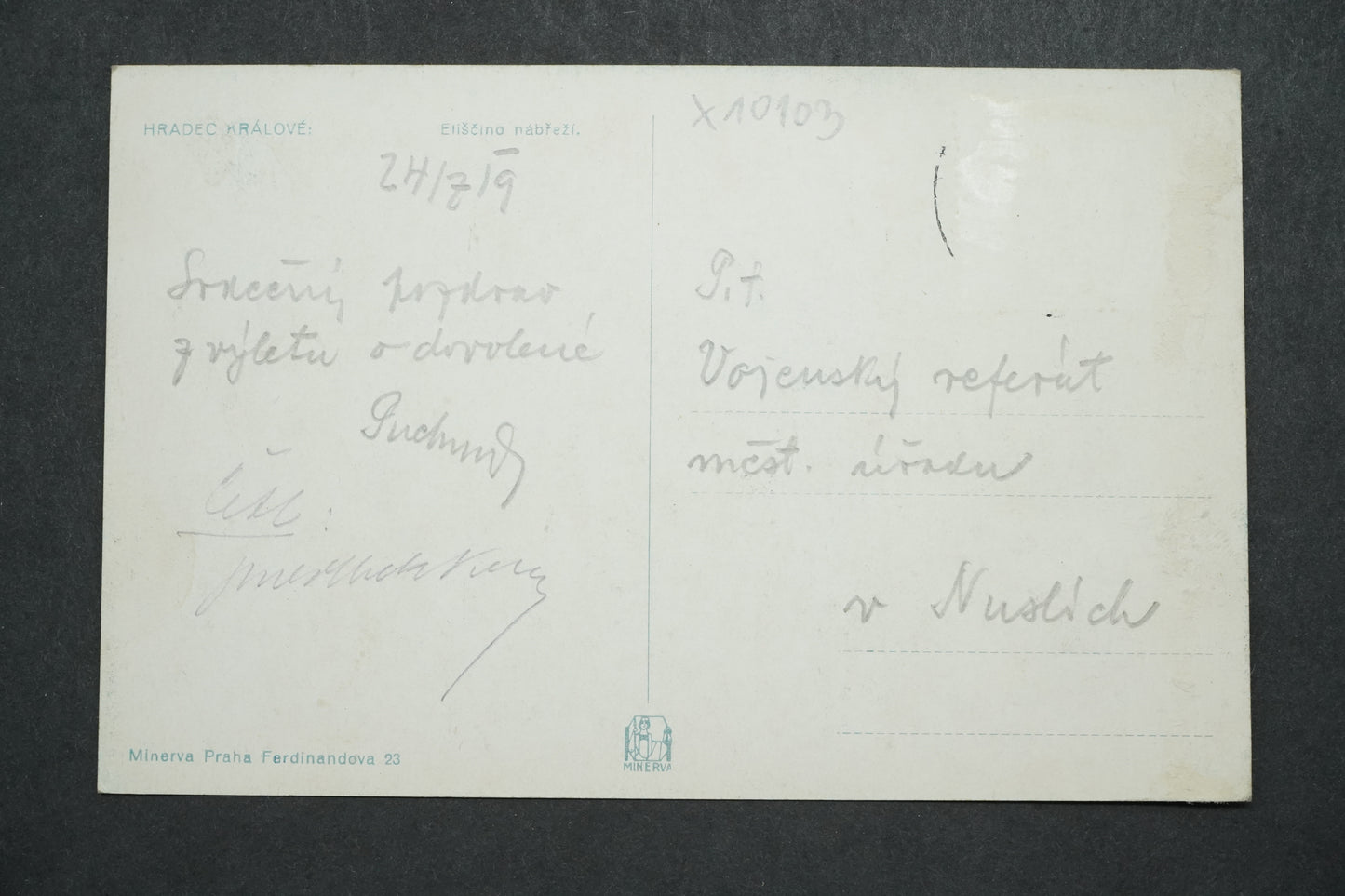 Pohlednice Hradec Králové Eliščino nábřeží x10103