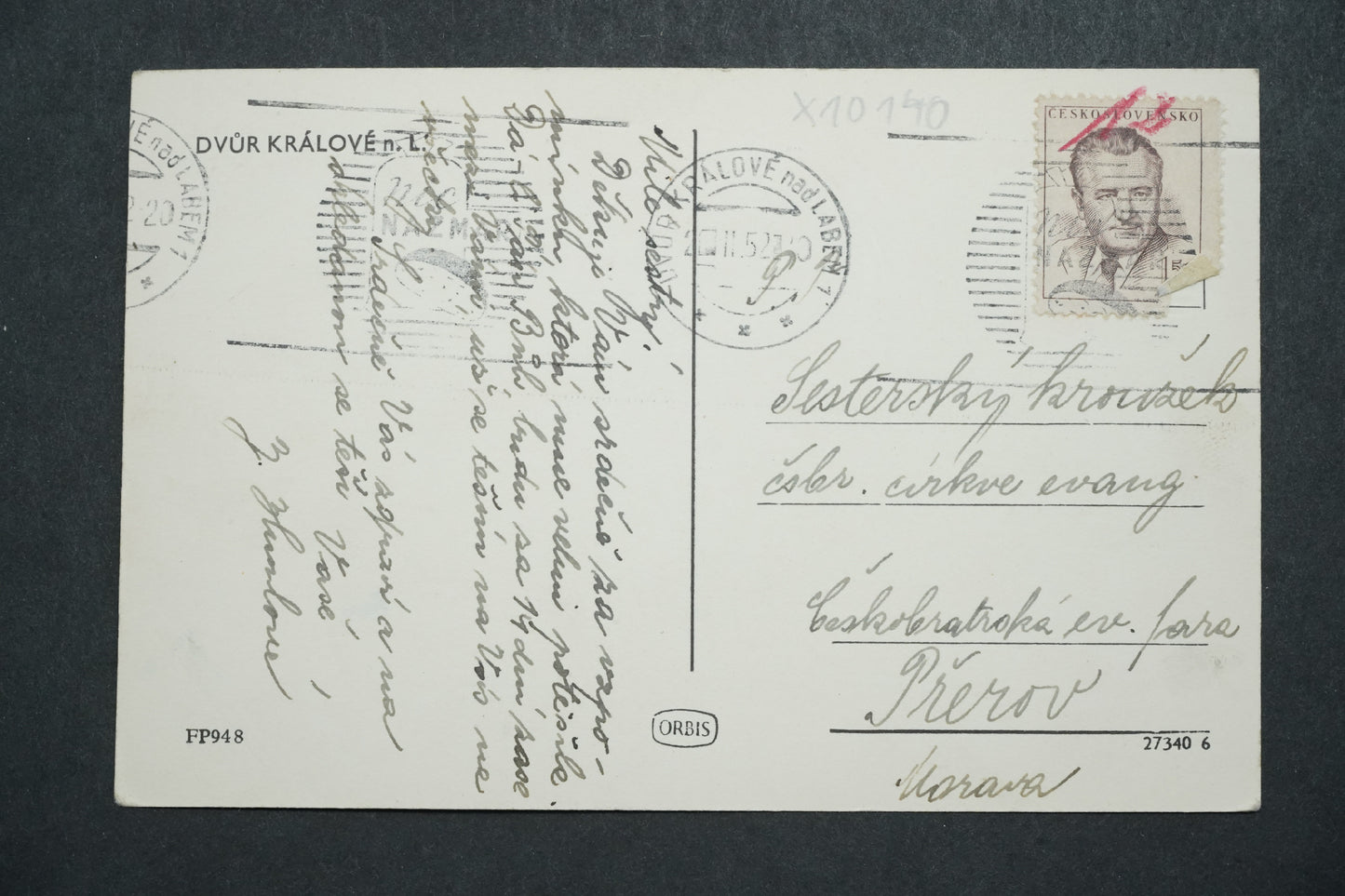 Postcard Dvůr Králové n. L. x10140