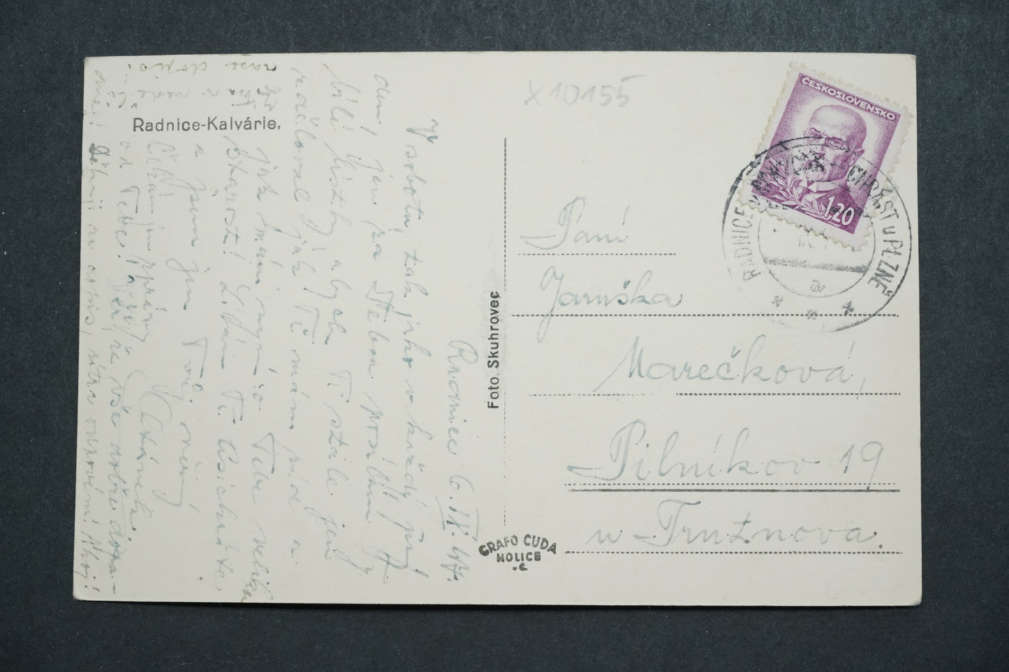 Postcard Town Hall - Calvary x10155