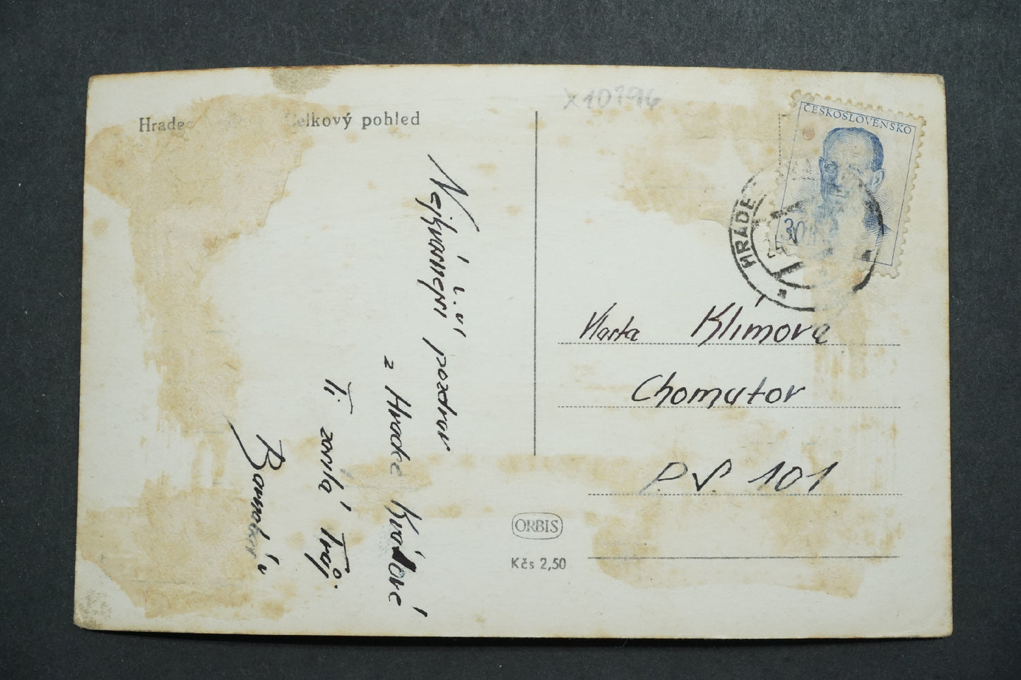 Postcard Hradec Kralove x10196