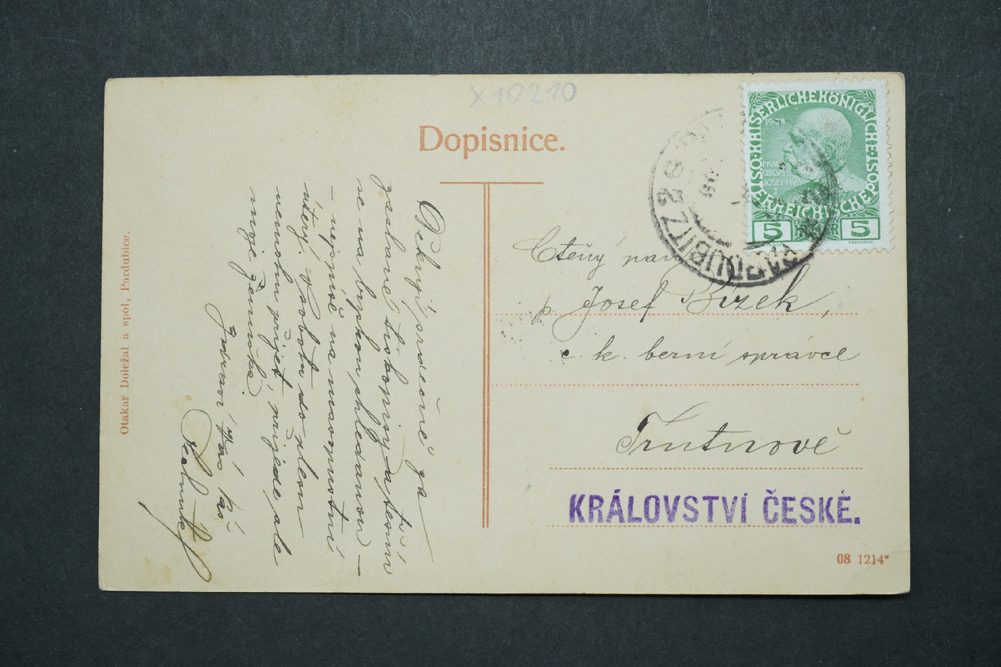 Postcard Pardubice square x10210