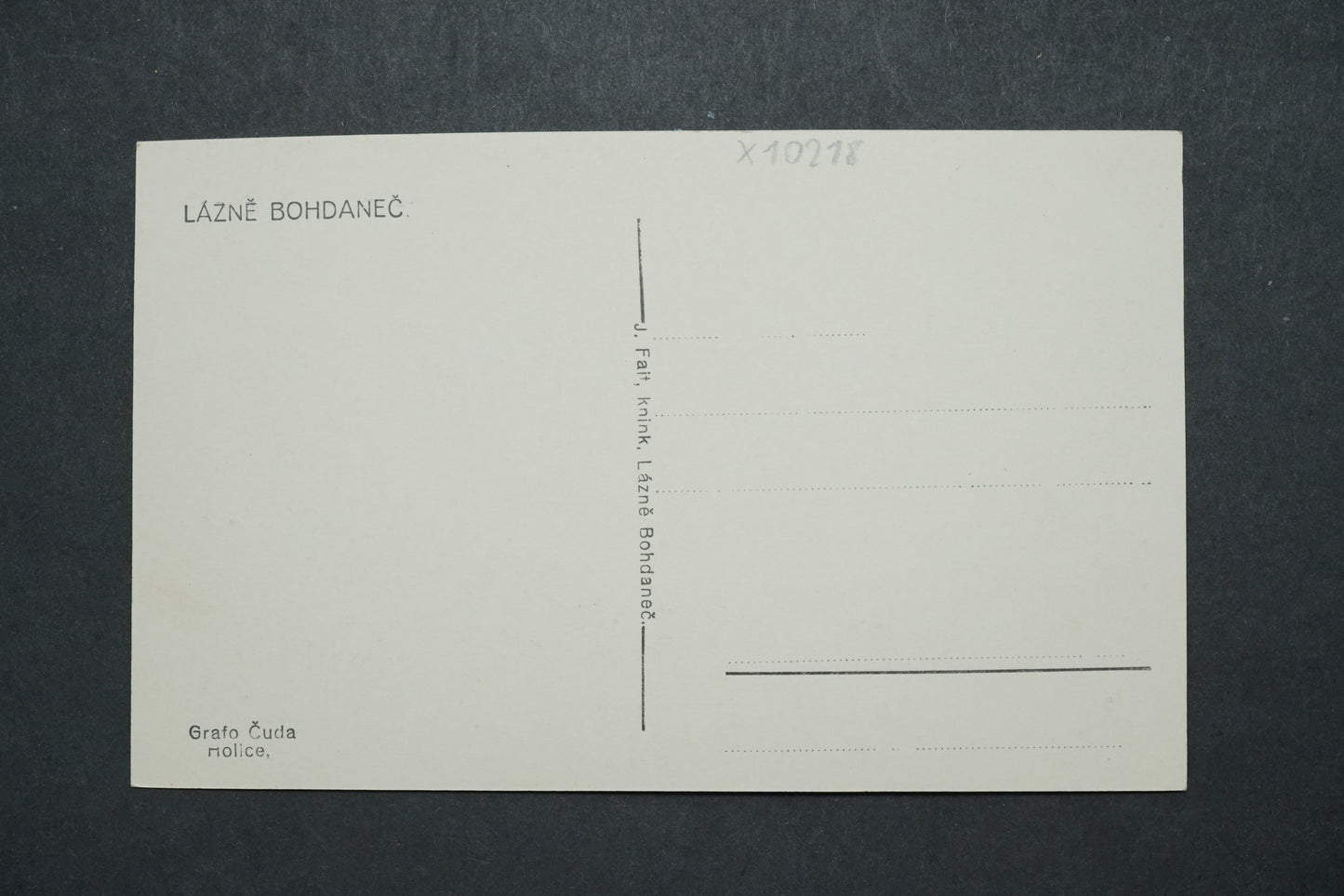 Postcard Spa Bohdaneč x10218