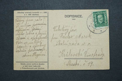 Pohlednice Dřevěný orebský kostelík x10239