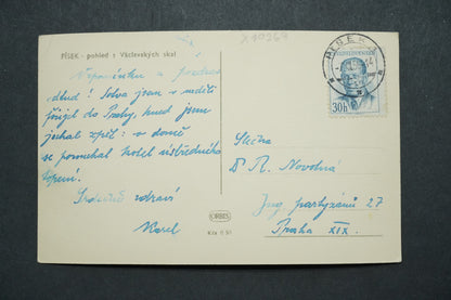 Postcard Písek - view from Wenceslas Rocks x10269