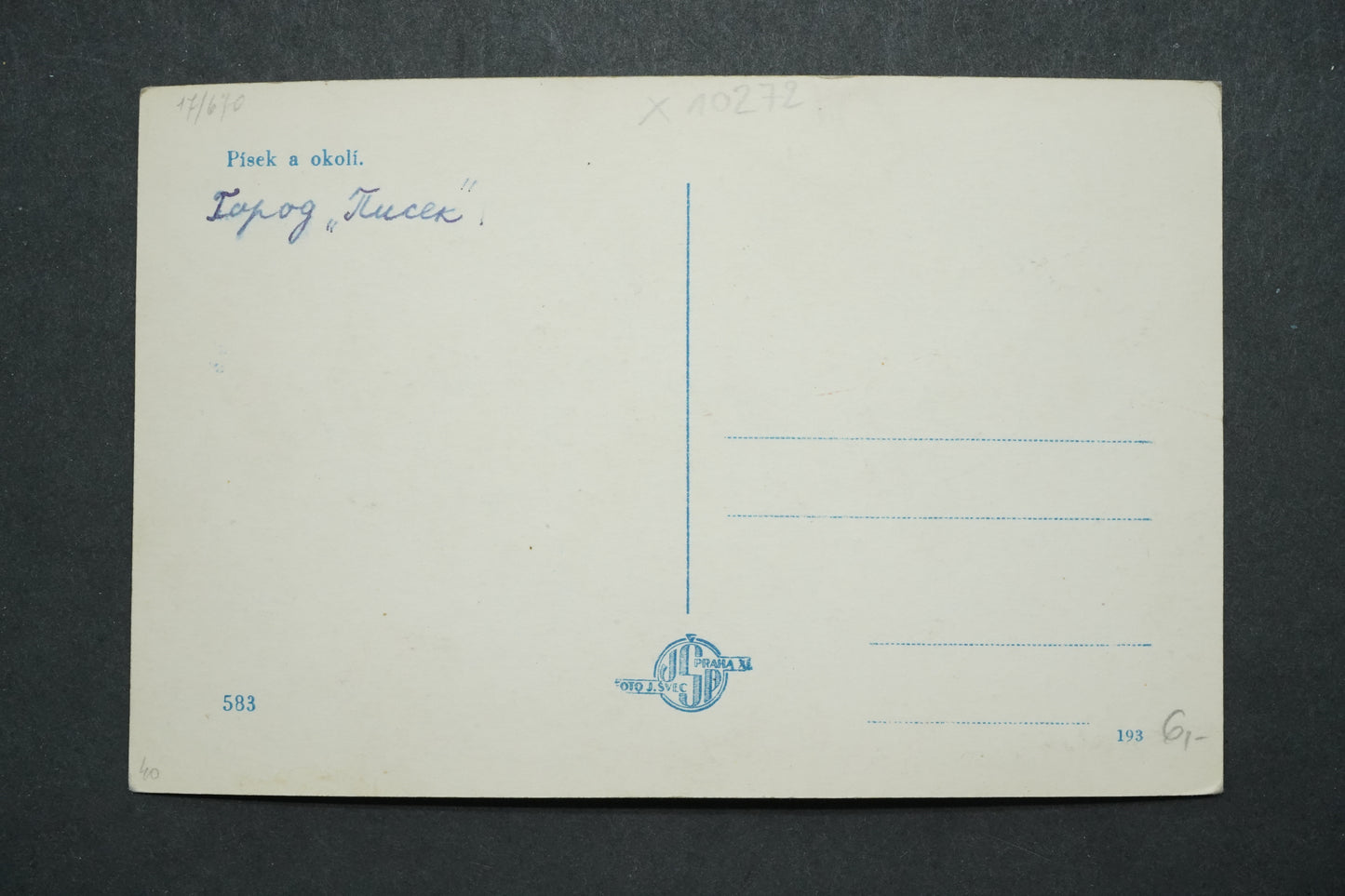 Postcard Písek and surroundings x10272