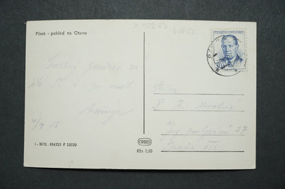 Pohlednice Písek - pohled na Otavu x10273