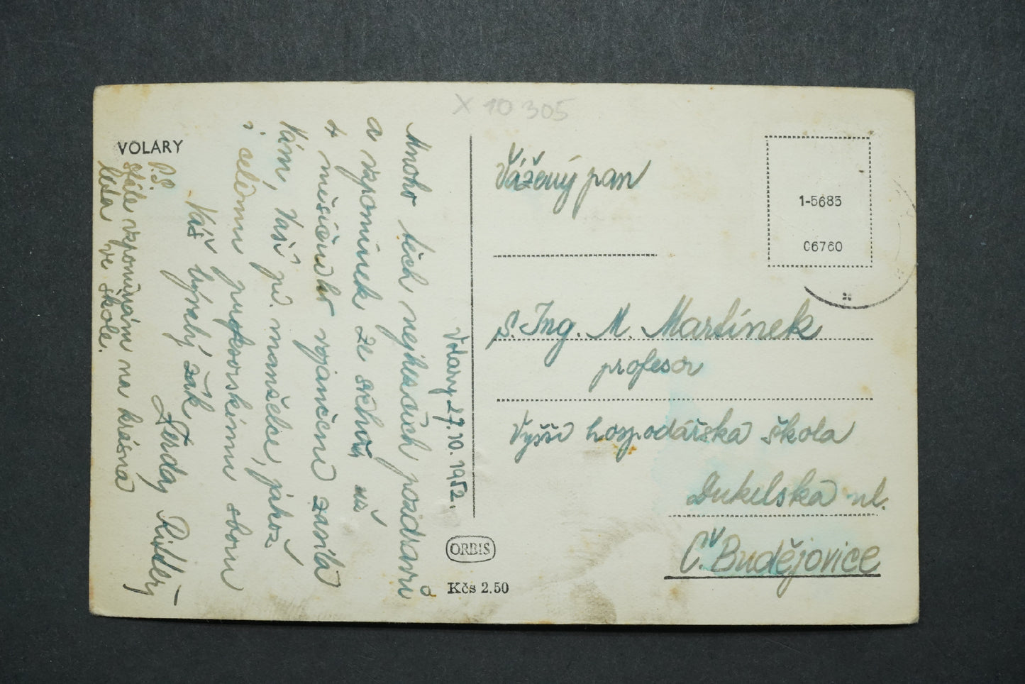 Postcard Volary x10305