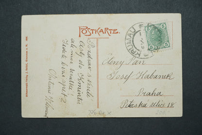 Postcard Krummau Castle x10306