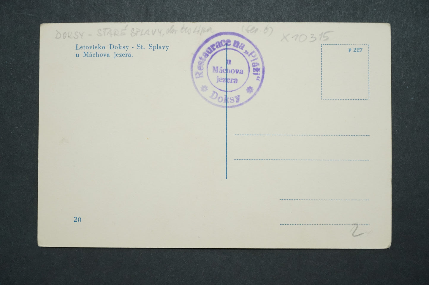 Postcard Doksy - St. Splavy x10315