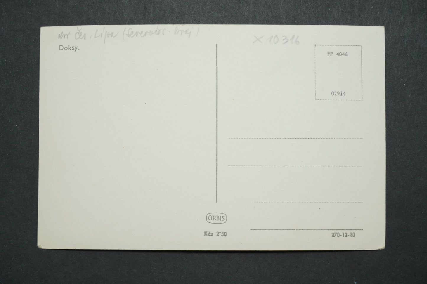 Postcard Doksy x10316