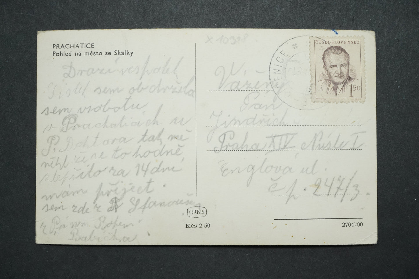 Postcard Prachatice x10318