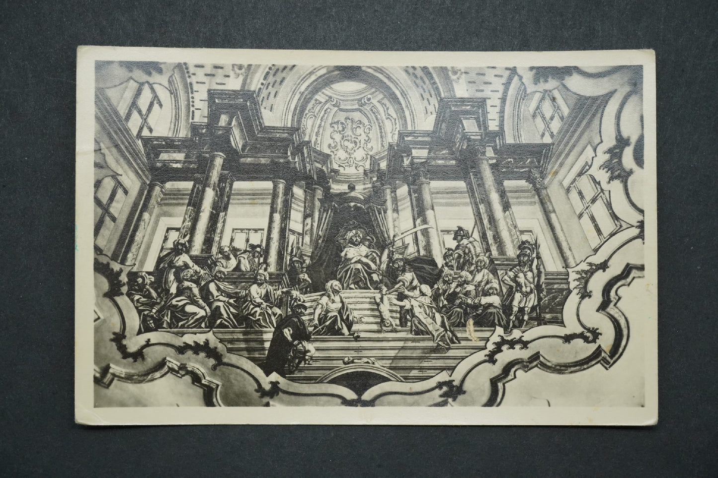 Postcard Vyšší Brod Ceiling painting in the library x10355