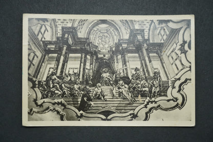 Postcard Vyšší Brod Ceiling painting in the library x10355