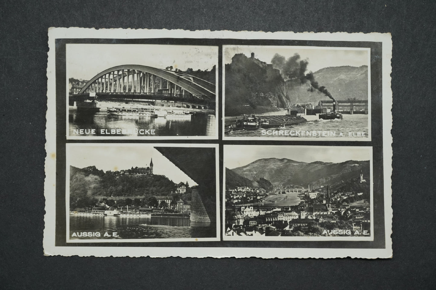 Pohlednice Aussig a. E. Koláž x10370