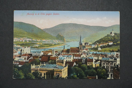 Pohlednice Aussig a. Elbe gegen Süden x10372