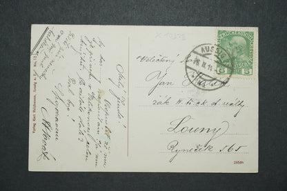 Postcard Aussig a. E. Burgruine Schreckensien x10373