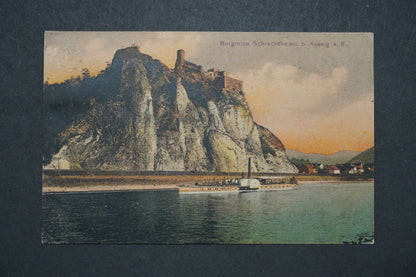 Postcard Aussig a. E. Burgruine Schreckensien x10373