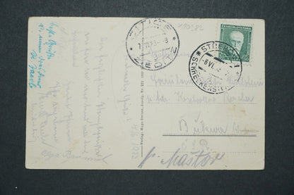 Pohlednice Aussig a. E. Burgruine Schreckensien x10382