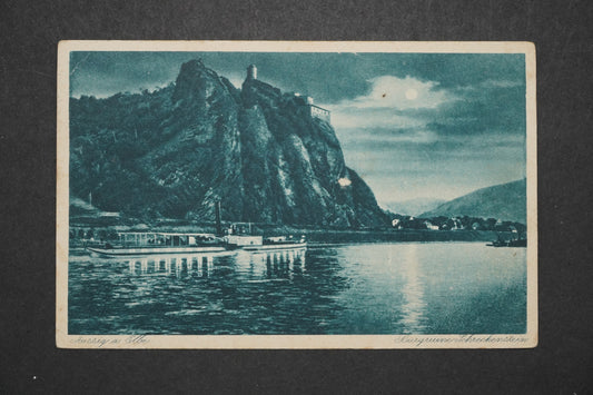 Pohlednice Aussig a. E. Burgruine Schreckensien x10382