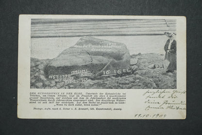Pohlednice Der Hungerstein in der Elbe x10386
