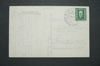 Pohlednice Schwarzschlagbaude Blick nach der Schneekoppe x10391