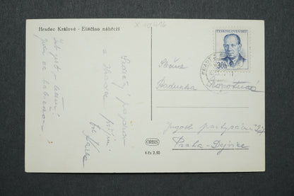 Postcard Hradec Králové - Eliščino embankment x10416