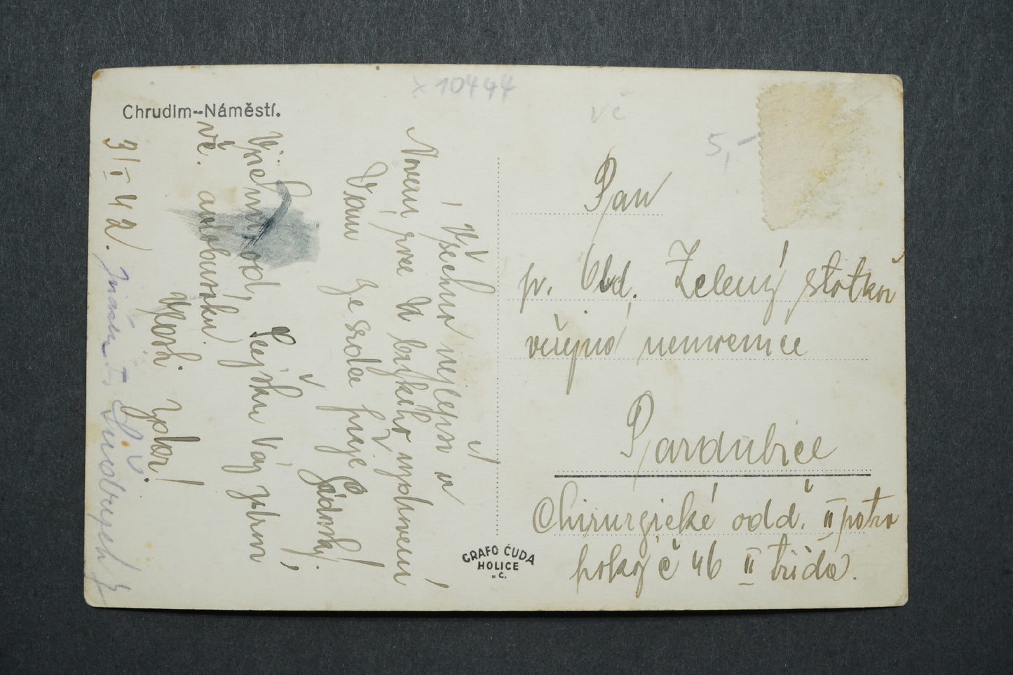 Pohlednice Chrudim Náměstí x10444