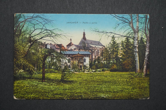 Pohlednice Jaroměř - Partie z parku x10453