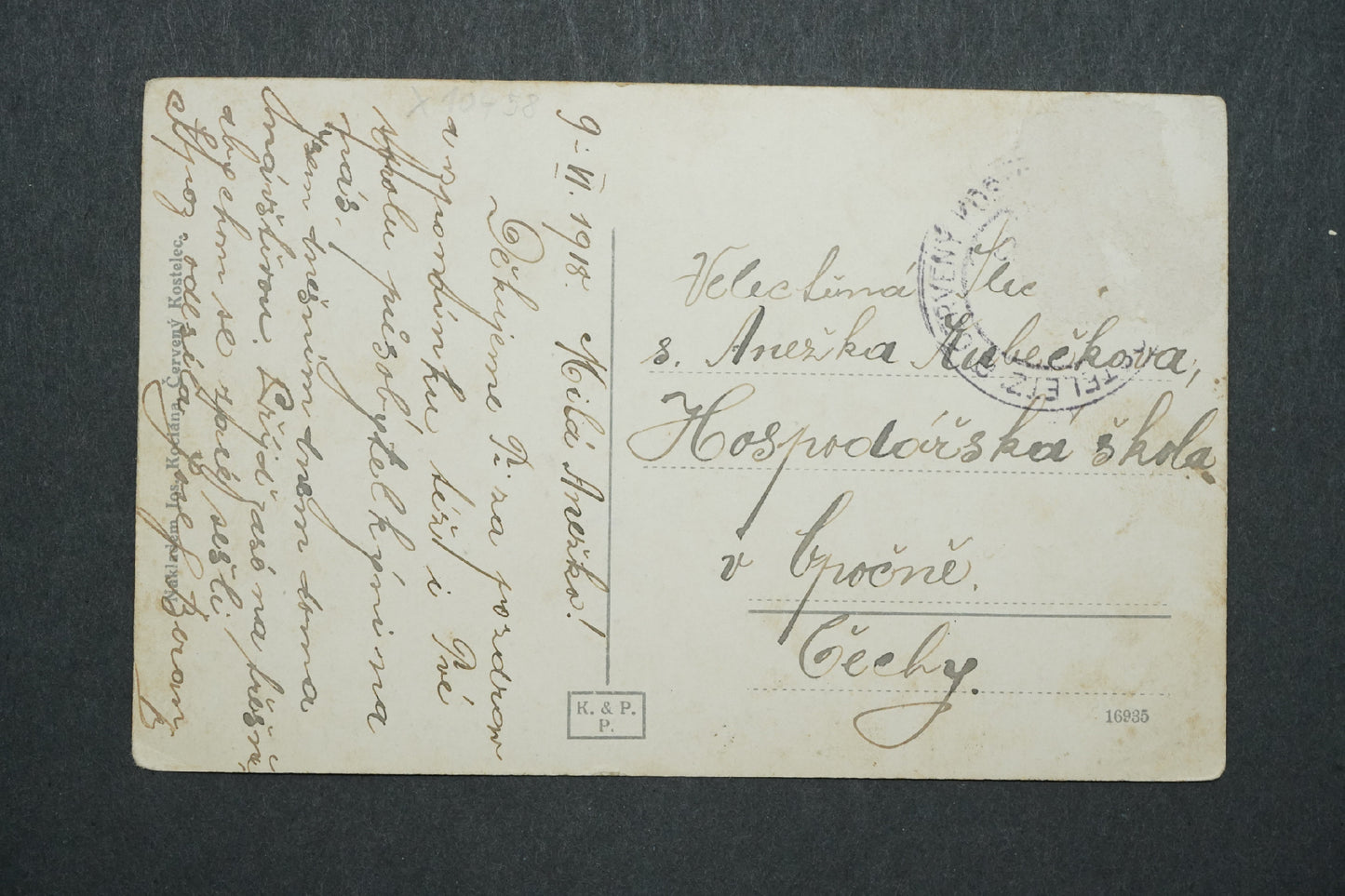 Pohlednice Červneý kostelec x10458