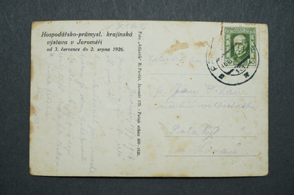 Postcard Jaroměř Economic and industrial landscape exhibition x10475