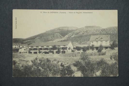 Pohlednice Mine de Djérissa Tunisie Hotel Megasin Alimentation x10547