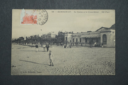 Pohlednice HAMMAM-LIF Le Casino et le Grand-Hotel x10572