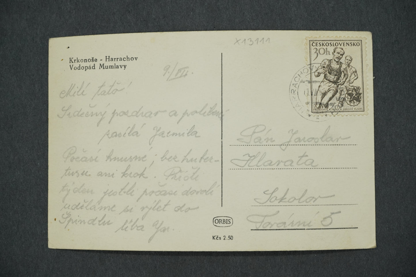 Postcard KRKONOSE - HARRACHOV MUMLAVY WATERFALL (x13111)