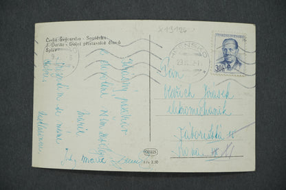 Pohlednice ČESKÉ ŠVÝCARSKO  J. DURIŠE PŘÍSTAVIŠTĚ ČLUNŮ SPLAV (x13126)