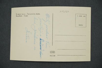 Pohlednice KRUŠNÉ HORY - TURISTICKÁ CHATA BOUŘŇÁK - VZLET (x13127)