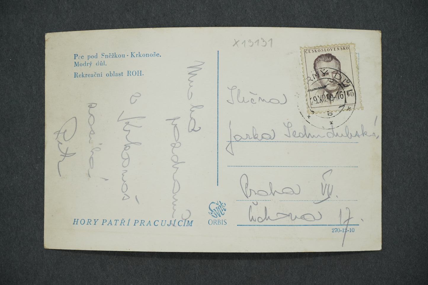 Pohlednice PEC POD SNĚŽKOU - KRKONOŠE MODRÝ DŮL (x13131)