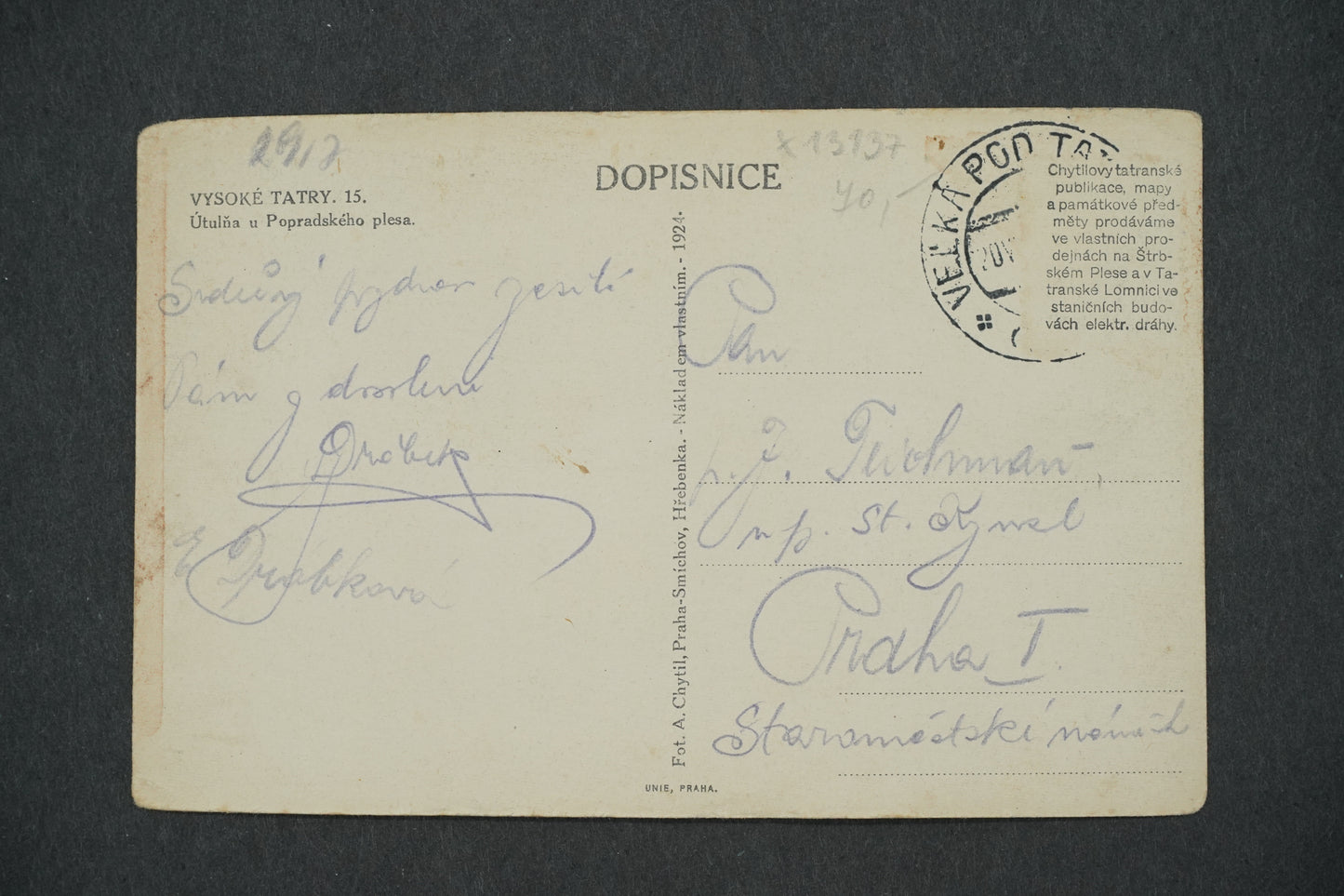 Pohlednice VYSOKÉ TATRY (x13137)