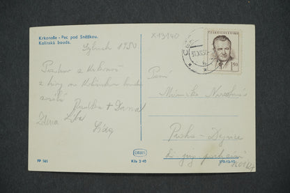 Pohlednice KRKONOŠE . PECC POD SNĚŽKOU KOLÍNSKÁ BOUDA (x13140)