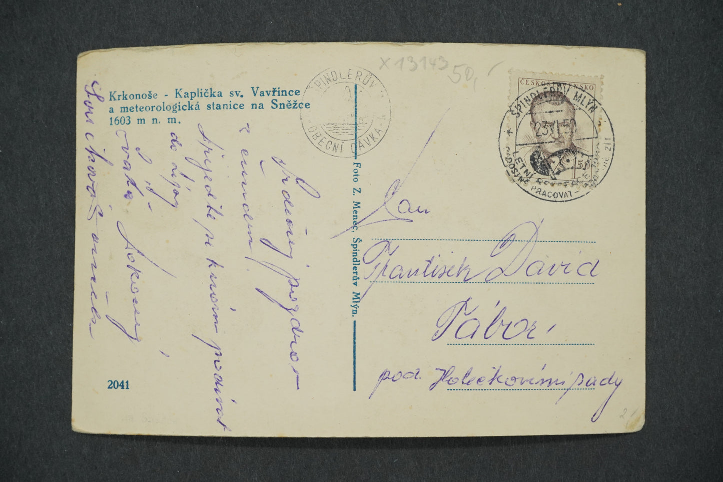 Pohlednice KRKONOŠE - KAPLIČKA SV. VAVŘINCE (x13143)